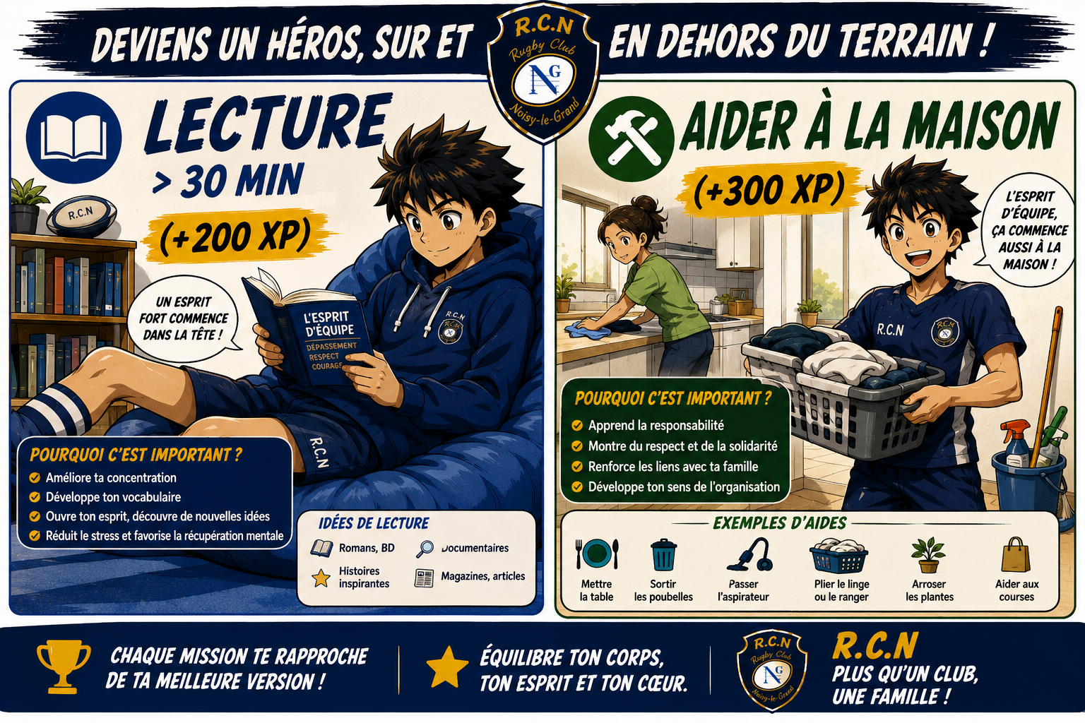 Lecture et aide à la maison