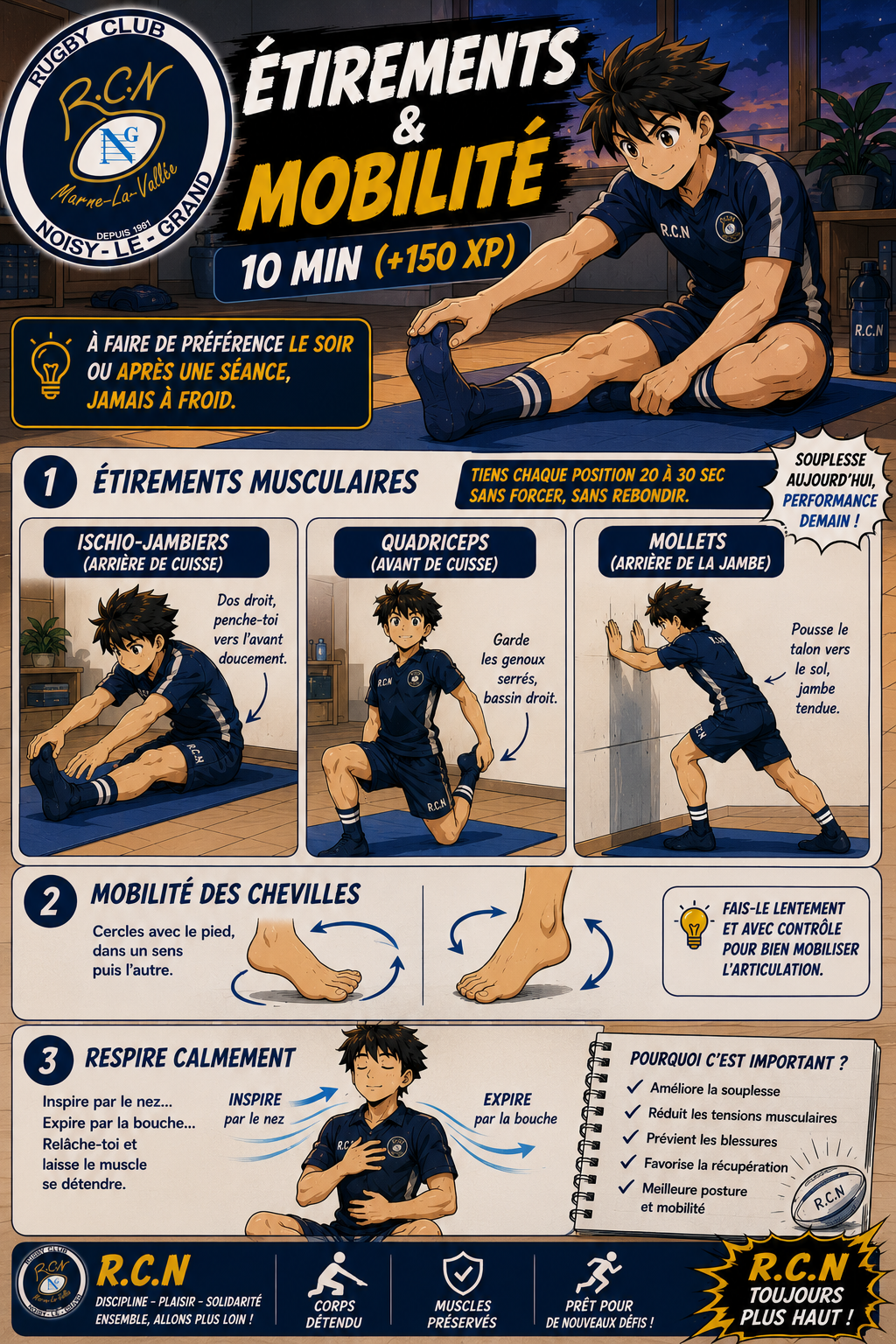 Étirements et mobilité